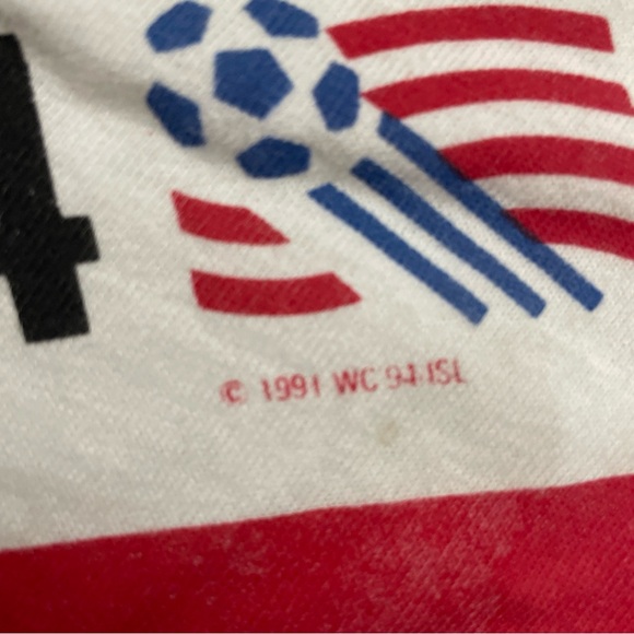 Vintage 1994 World Cup Team USA Energizer Bunny AOP Graphic T Shirt Size S Used - Picture 3 of 4